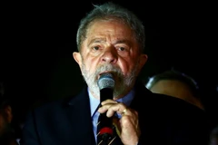  Cựu Tổng thống Brazil Lula da Silva phát biểu tại Curitiba ngày 13/9. (Nguồn: AFP/TTXVN)