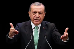 Tổng thống Thổ Nhĩ Kỳ Tayyip Erdogan. (Nguồn: AP/TTXVN)