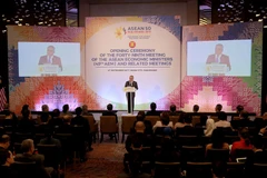  Hội nghị các Bộ trưởng Kinh tế ASEAN lần thứ 49 tại Manila. (Nguồn: AFP/TTXVN)