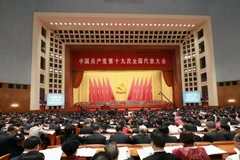 Các đại biểu tham dự Đại hội đại biểu toàn quốc lần thứ XIX Đảng Cộng sản Trung Quốc tại Bắc Kinh ngày 18/10. (Nguồn: THX/TTXVN)