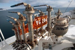  Nhà máy sản xuất khí hoá lỏng gần Korsakov trên đảo Sakhalin của Nga. (Nguồn: AFP/ TTXVN)