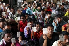  Ngư dân Ấn Độ được trả tự do tại Karachi, Pakistan ngày 9/7. (Nguồn: EPA/TTXVN)