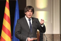 Thủ hiến bị phế truất vùng Catalunya Carles Puigdemont tại Brussels (Bỉ) ngày 7/11. (Nguồn: AFP/TTXVN)