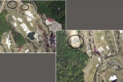 Hình ảnh chụp từ vệ tinh khu vực triển khai hệ thống phòng thủ tên lửa tầm cao giai đoạn cuối ở Seongju ngày 10/5. (Nguồn: YONHAP/TTXVN)