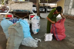 Tang vật vụ án. (Ảnh: Nam Thái/TTXVN)