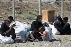 Người tị nạn Iraq tại trại tị nạn Hammam al-Alil, phía nam Mosul ngày 25/5. (Nguồn: AFP/TTXVN)