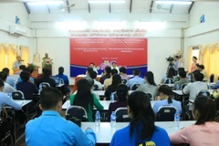 Quang cảnh buổi khai giảng lớp học. (Ảnh: Phạm Kiên/Vietnam+)