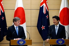 Nhật Bản và New Zealand khẳng định cam kết phối hợp chặt chẽ để TPP sớm có hiệu lực. (Nguồn: EPA/TTXVN)