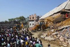 Hiện trường vụ sập nhà. (Nguồn: hindustantimes.com)