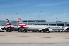 Máy bay của hãng hàng không American Airlines tại sân bay McCarran ở Las Vegas, Nevada, Mỹ. (Nguồn: AFP/TTXVN)