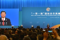 Khai mạc Diễn đàn cấp cao hợp tác quốc tế “Vành đai và con đường” tại Bắc Kinh, Trung Quốc. (Ảnh: Thanh Tuấn/TTXVN)
