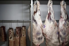 Thịt bày bán tại một cửa hàng ở Sao Paulo, Brazil, ngày 20/3. (Nguồn: AFP/TTXVN)