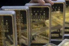 Vàng miếng trong phiên giao dịch ngày 9/11 tại Seoul, Hàn Quốc. (Nguồn: Yonhap/TTXVN)