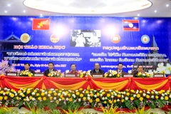 Ban Chủ tọa Hội thảo. (Ảnh: Phạm Kiên/Vietnam+)