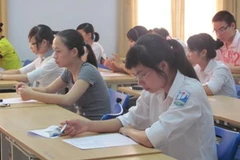 Thí sinh dự thi đại học. (Ảnh: Phạm Mai/Vietnam+)