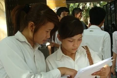 Thí sinh trong kỳ thi tốt nghiệp trung học phổ thông 2011. (Ảnh: Phạm Mai/Vietnam+)