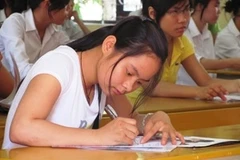 Thí sinh dự thi đại học năm 2010. (Ảnh: Phạm Mai/Vietnam+).
