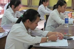 Thí sinh dự thi tại Hội đồng thi Đại học Thủy lợi. (Ảnh: Phạm Mai/Vietnam+).