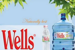 Nước uống thiên nhiên Wells của PV OIL Thái Bình. (Nguồn: Internet) 