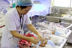 Chăm sóc trẻ sơ sinh tại Bệnh viện Phụ sản Từ Dũ. (Ảnh: Dương Ngọc/TTXVN)