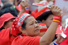 Phe "áo đỏ" biểu tình tại Bangkok. (Ảnh: AFP/TTXVN) 
