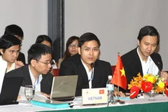 Đoàn đại biểu Việt Nam tại cuộc họp trù bị. (Ảnh: Doãn Tấn/TTXVN)