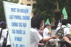 Tuần lễ Quốc gia không thuốc lá từ ngày 25-31/5. (Ảnh: Thùy Giang/Vietnam+)