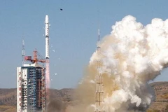 vệ tinh nghiên cứu môi trường mang tên "Thực tiễn VI-04" được phóng lên từ Trung tâm Thái Nguyên. (Nguồn: Xinhua)