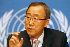 Tổng Thư ký Liên hợp quốc Ban Ki-moon cho rằng Hiệp ước Copenhagen là "sự khởi đầu cần thiết". (Ảnh: Internet)