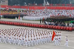 Khối Sĩ quan Hải quân. (Ảnh: Đinh Xuân Tuân/TTXVN)