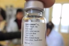 Mẫu vắcxin Quinvaxem inj bị tạm ngừng sử dụng. (Ảnh: PV/Vietnam+)