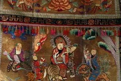 Một bức tranh thêu cổ có tuổi hơn 100 năm. (Ảnh: Internet)