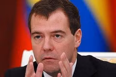 Tổng thống Nga Dmitry Medvedev. (Nguồn: AFP)