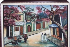 Bức tranh đá quý "Phố cổ Hà Nội." (Nguồn: Internet)