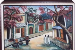 Bức tranh đá quý "Phố cổ Hà Nội." (Nguồn: Internet)