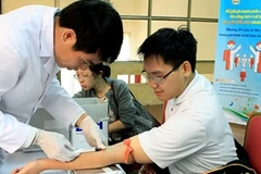 Xét nghiệm máu là phương pháp hữu hiệu để phát hiện bệnh Thalassemia. (Ảnh: Dương Ngọc /TTXVN)