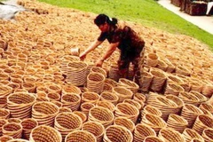 Làng nghề mây tre đan Phú Vinh. (Ảnh: Internet)