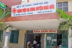 Bệnh viện đa khoa huyện Hoài Đức. (Ảnh: PV/Vietnam+)