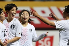 Tuyển nữ Hàn Quốc đặt 1 chân giành vé đi tiếp. (Nguồn: AFC)