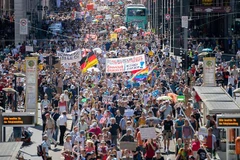 Người biểu tình tại Berlin. (Nguồn: AP)