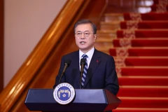 Tổng thống Hàn Quốc Moon Jae-in. (Ảnh: Yonhap/TTXVN)