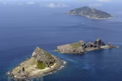 Quần đảo tranh chấp mà Nhật Bản gọi là Senkaku còn Trung Quốc gọi là Điếu Ngư. (Nguồn: Kyodo/TTXVN)