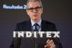 Giám đốc điều hành Inditex, ông Pablo Isla tại cuộc họp báo ở Arteixo, Tây Ban Nha. (Ảnh: AFP/TTXVN)