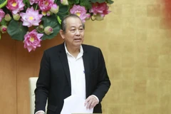 Phó Thủ tướng Thường trực Chính phủ Trương Hòa Bình phát biểu. (Ảnh: Doãn Tấn/TTXVN)