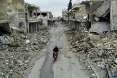 Cảnh hoang tàn ở thị trấn Kafranbel. (Nguồn: AFP)