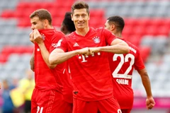 Lewandowski lập cú đúp giúp Bayern thắng tưng bừng. (Nguồn: Getty Images)