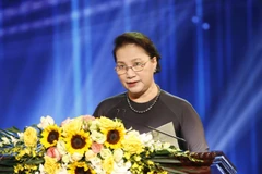 Chủ tịch Quốc hội Nguyễn Thị Kim Ngân phát biểu. (Ảnh: Doãn Tấn/TTXVN)