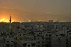 Hình ảnh một vụ tấn công của Israel. (Nguồn: AFP)