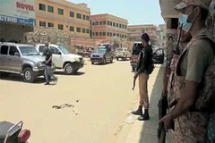 Hiện trường một vụ tấn công tại thành phố Ghotki. (Nguồn: dunyanews)