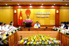 Các đại biểu dự cuộc điện đàm. (Nguồn: baolangson.vn)
